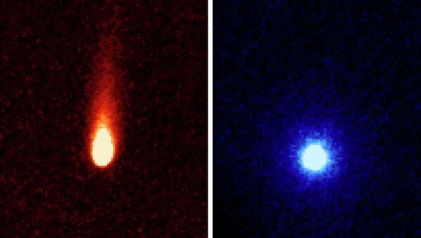 Снимки кометы ISON, полученные телескопом “Спитцер” в инфракрасном диапазоне