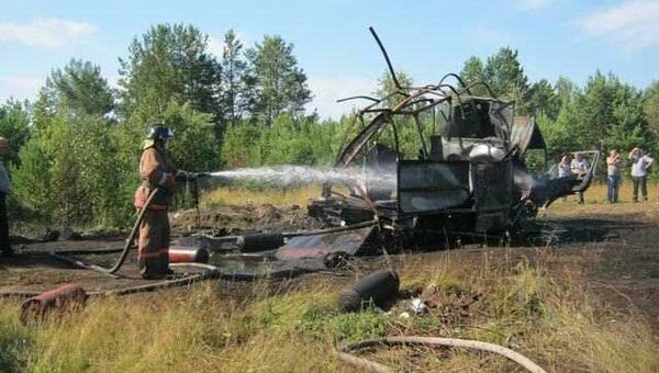 Взрыв газового баллона в грузовике под Красноярском