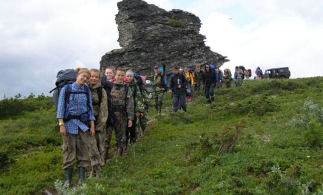 Туристическая группа ПГНИУ на перевале Дятлова