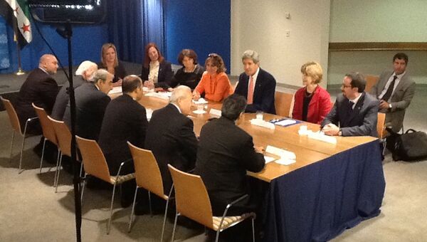 Встреча Джона Керри с делегацией сирийское коалиции