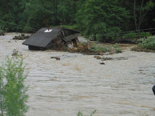 Наводнение в поселке Пластун в Приморье