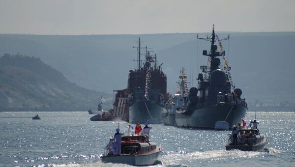 Репетиция парада к Дню ВМФ и Дню Флота Украины в Севастополе