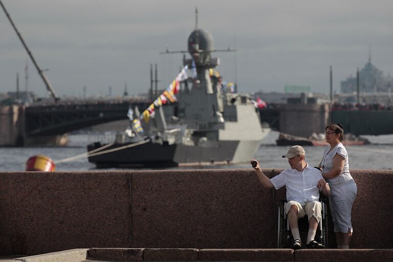 Празднование Дня ВМФ в Петербурге