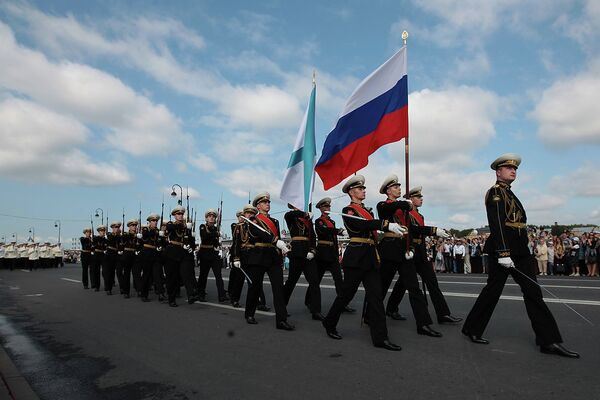 Празднование Дня ВМФ в Петербурге
