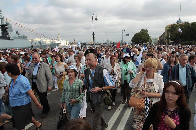 Празднование Дня ВМФ в Петербурге