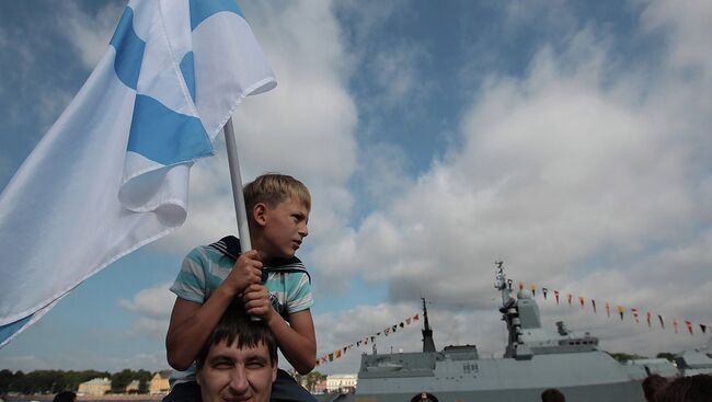 Празднование Дня ВМФ в Петербурге