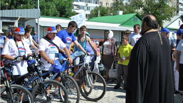 В Оренбурге прошел крестный ход на велосипедах