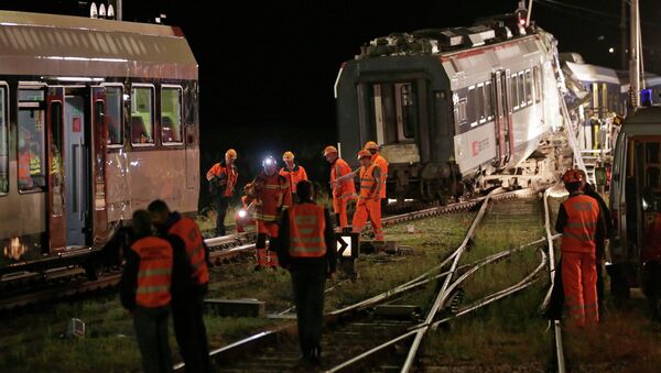 Столкновение поездов в Швейцарии