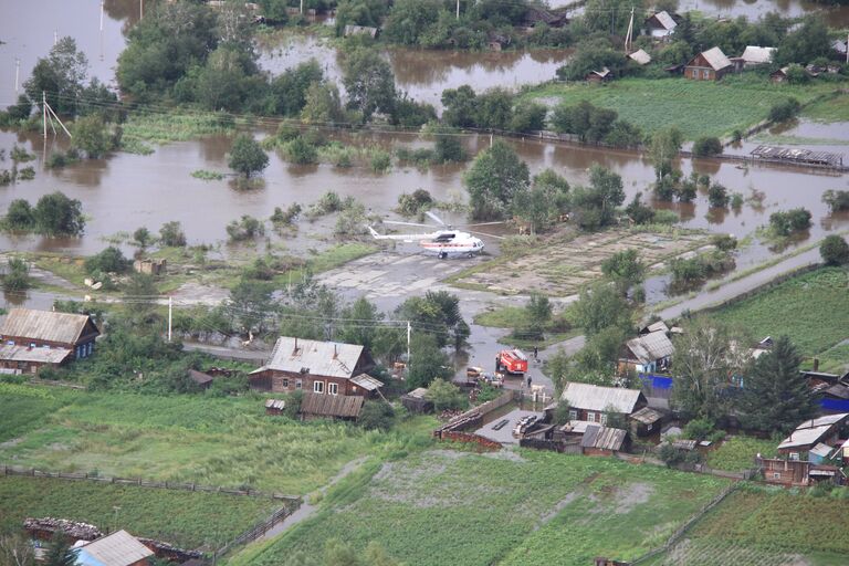 Паводок в селе Ивановка Амурской области