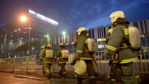 Пожар в телецентре Останкино в Москве
