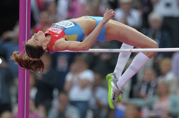 Анна Чичерова в финальных соревнованиях по легкой атлетике на ХХХ Олимпийских играх в Лондоне