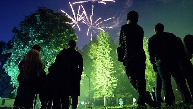Ночь света в Гатчине под Петербургом
