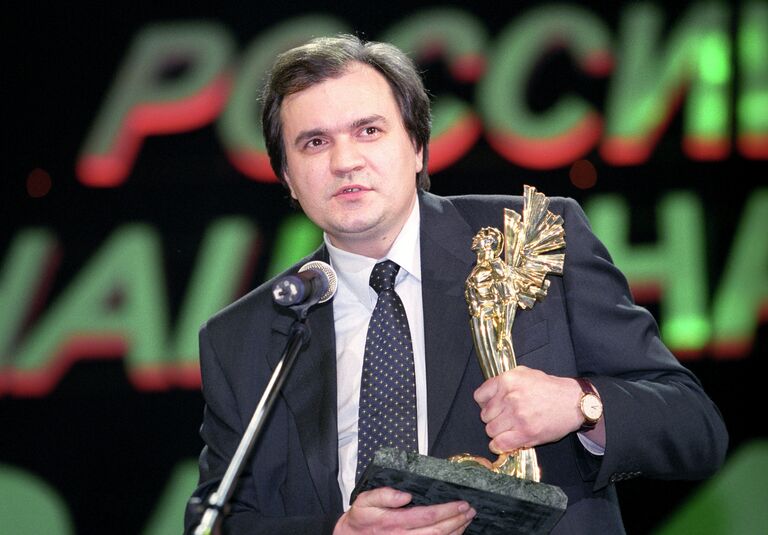 Главный редактор журнала Эксперт Валерий Фадеев на вручении премии Российский Национальный Олимп. 2001 год, Москва