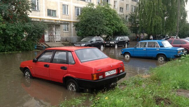 Последствия проливного дождя. Архив