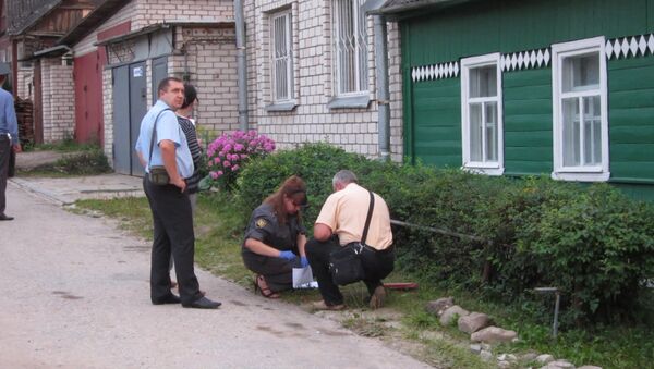 На месте убийства священника Павла Адельгейма в Псковской области