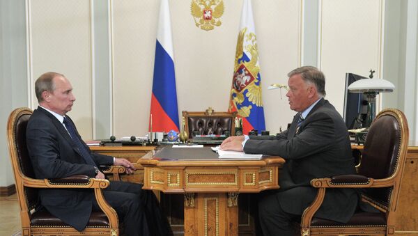Встреча В.Путина и В.Якунина, архивное фото