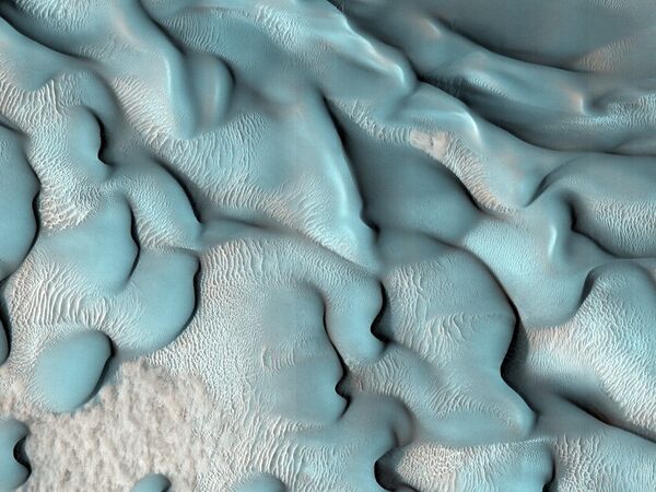 Движущиеся дюны на Марсе, снятые камерой HiRise