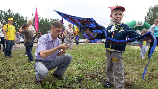 Первый фестиваль воздушных змеев прошел под Томском