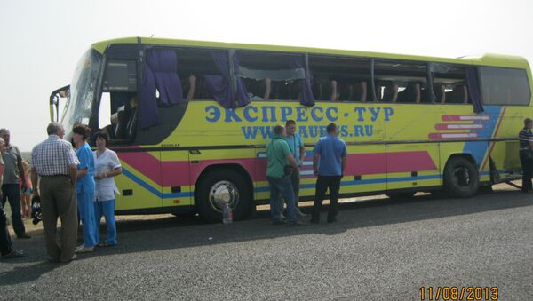ДТП с участием автобуса в Калмыкии
