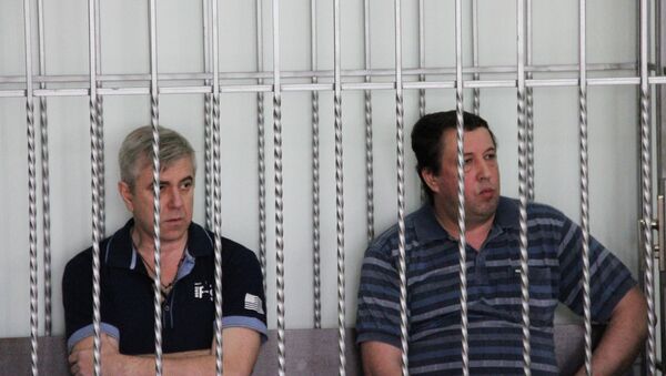 Василий Крутько и Виктор Жданов на скамье подсудимых