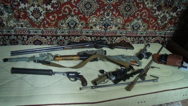 Арсенал оружия, обнаруженный у пенсионера на Ставрополье