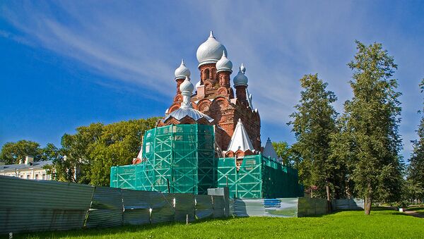 Церковь святого великомученика Иулиана Тарсийского (Кирасирская церковь) в Пушкине. Архив
