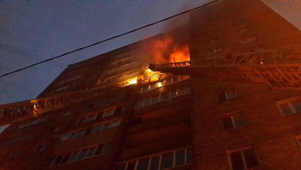 Пожар на улице Тунгусской во Владивостоке
