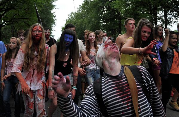 Парад зомби в Санкт-Петербурге