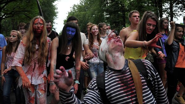 Парад зомби в Санкт-Петербурге