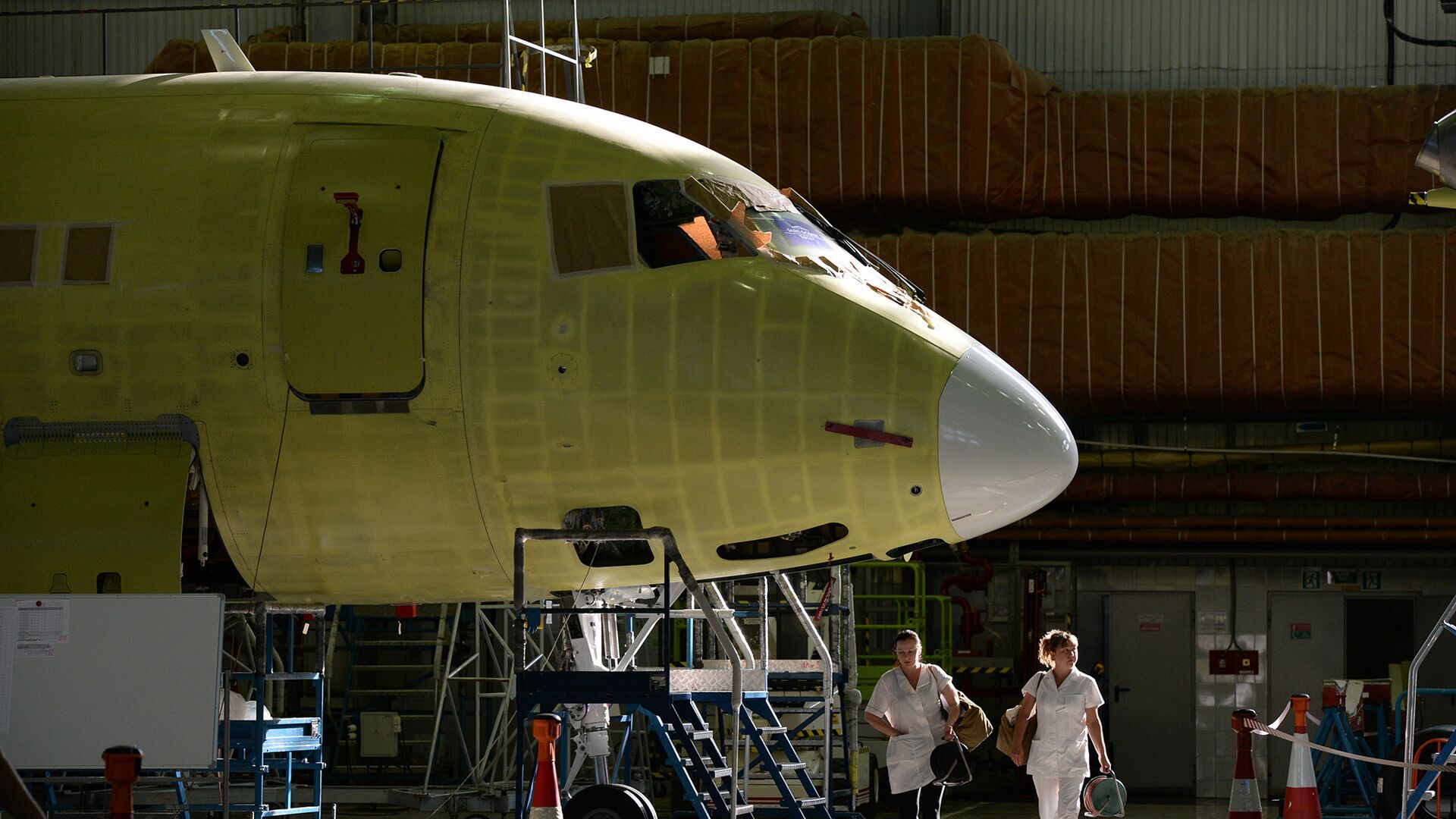 Сборка самолетов Sukhoi Superjet в Комсомольске-на-Амуре - РИА Новости, 1920, 12.07.2021