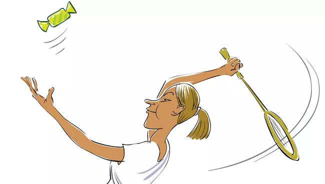Sugarpova на корте
