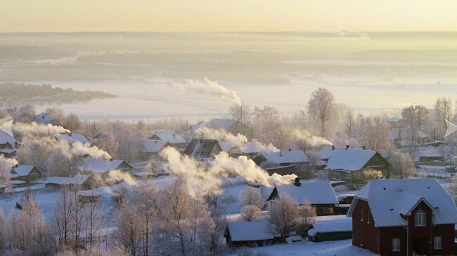 Деревянные дома в Сыктывкаре, Республика Коми. Архивное фото