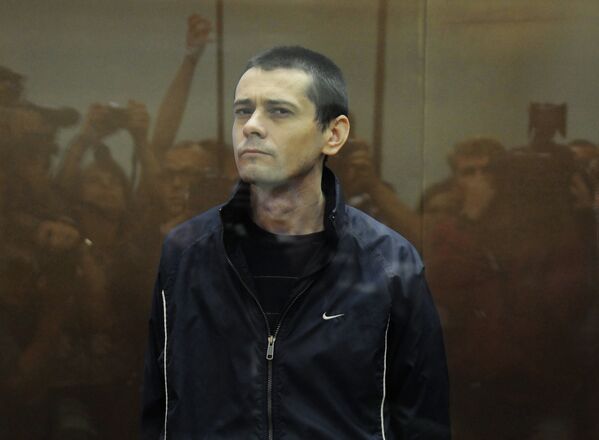 Сергей Помазун, обвиняемый в убийстве шести человек, на заседании Белгородского областного суда