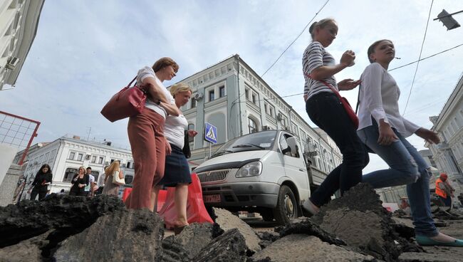 Реконструкция улицы Большая Дмитровка. Архивное фото