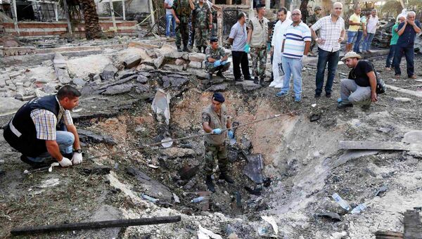 На месте взрыва в ливанского городе Триполи
