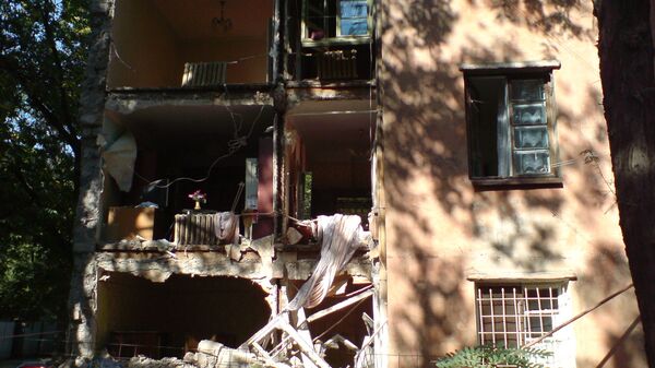 Стена жилого дома обрушилась в центре Ростова-на-Дону