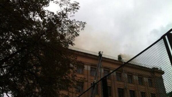 Пожар в помещении Национального медицинского университета имени Александра Богомольца