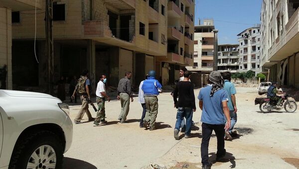 Инспекторы ООН по химическому оружию в пригороде Дамаска