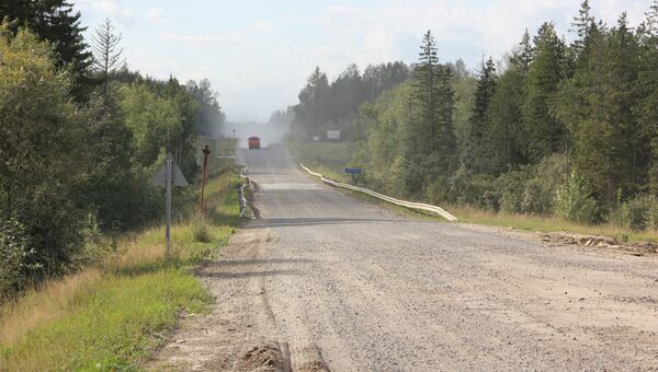 Северная широтная дорога на севере Томской области, архивное фото