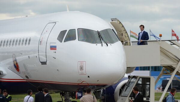 Российский ближнемагистральный пассажирский самолет Sukhoi Superjet, архивное фото