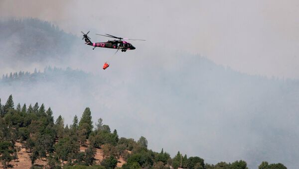 Лесной пожар в районе национального Йосемитского парка в американском штате Калифорния