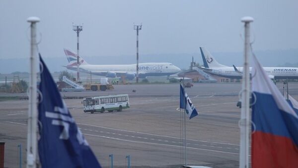 Самолет Boeing 747, аварийно севший в Иркутске