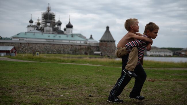 Жизнь на Соловецком архипелаге. Архивное фото