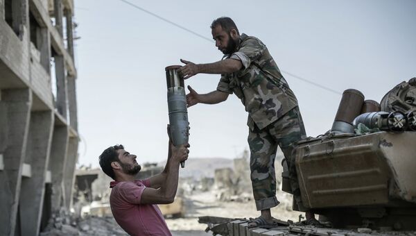 Сирийская армия в пригороде Дамаска. Архивное фото
