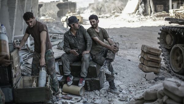 Сирийская армия в пригороде Дамаска