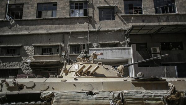 Сирийская армия в пригороде Дамаска. архивное фото