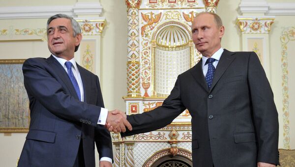Встреча В.Путина и С.Саргсяна, архивное фото