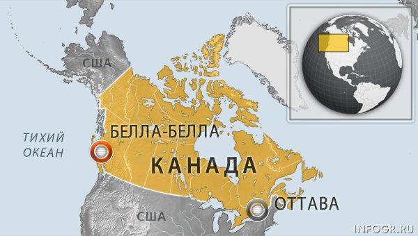 Землетрясение магнитудой 6,2 произошло у побережья Канады