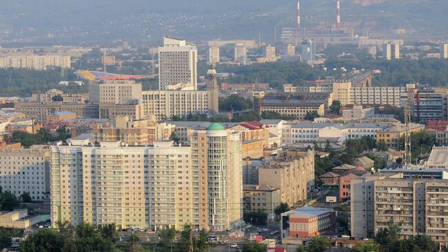 Красноярск, центр города, архивное фото