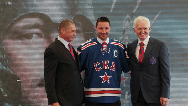 Александр Медведев, Илья Ковальчук и Генадий Тимченко (слева направо)